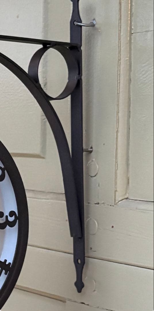 両面掛け時計 アイアン ブラケット ウォールクロック 店舗什器 カフェ風 レトロ