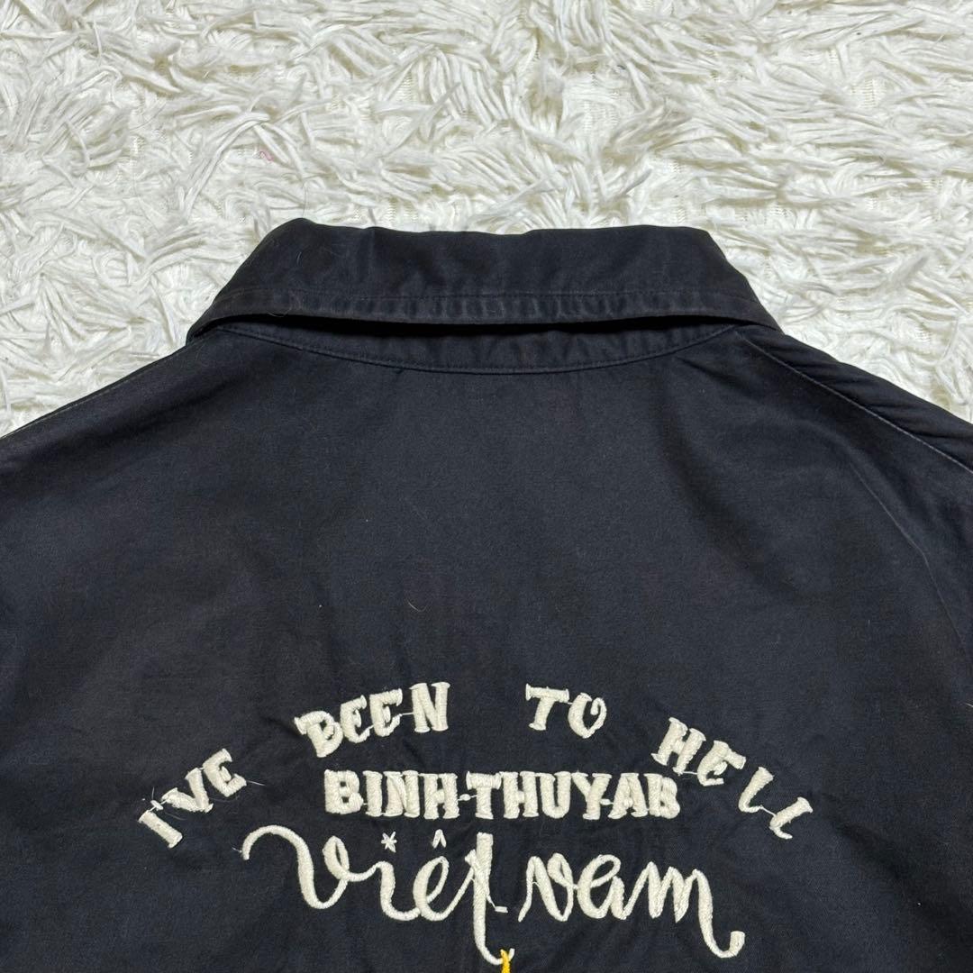 テーラー東洋 ベトジャン ブラック サイズ L 虎 龍 福 刺繍 スーベニア