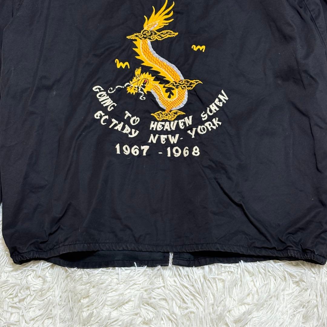 テーラー東洋 ベトジャン ブラック サイズ L 虎 龍 福 刺繍 スーベニア