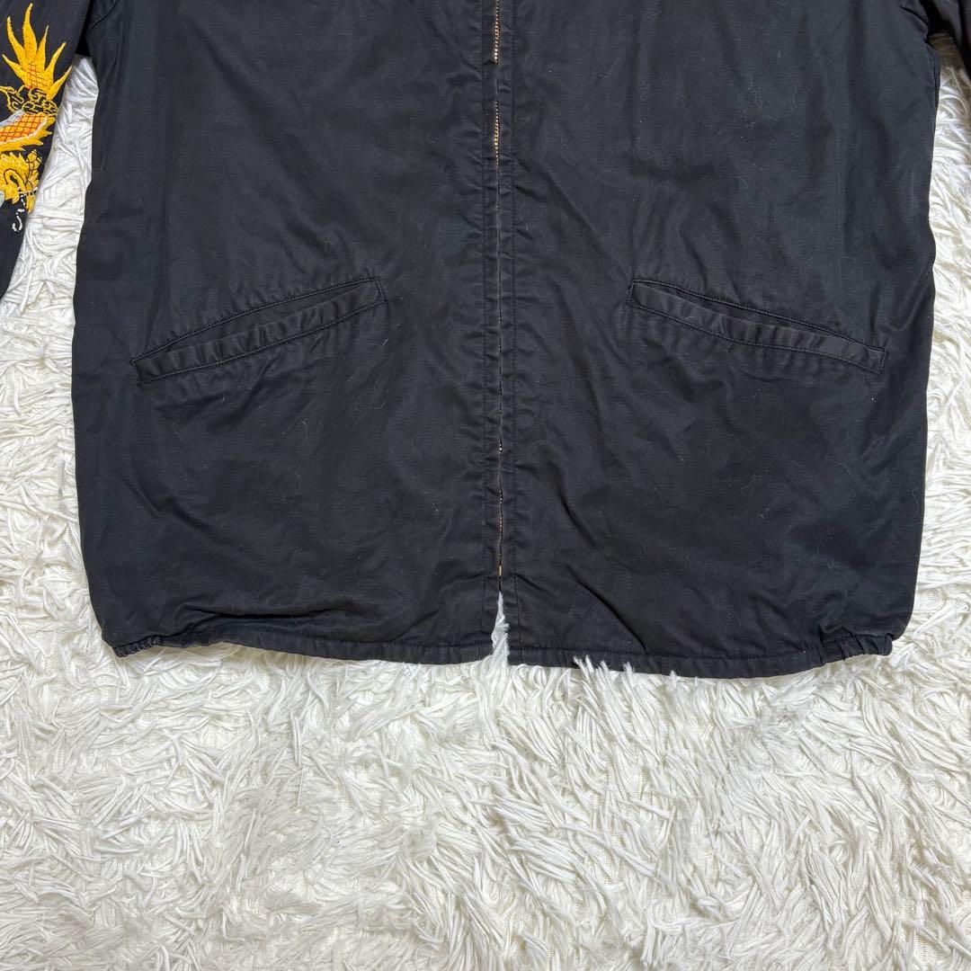 テーラー東洋 ベトジャン ブラック サイズ L 虎 龍 福 刺繍 スーベニア