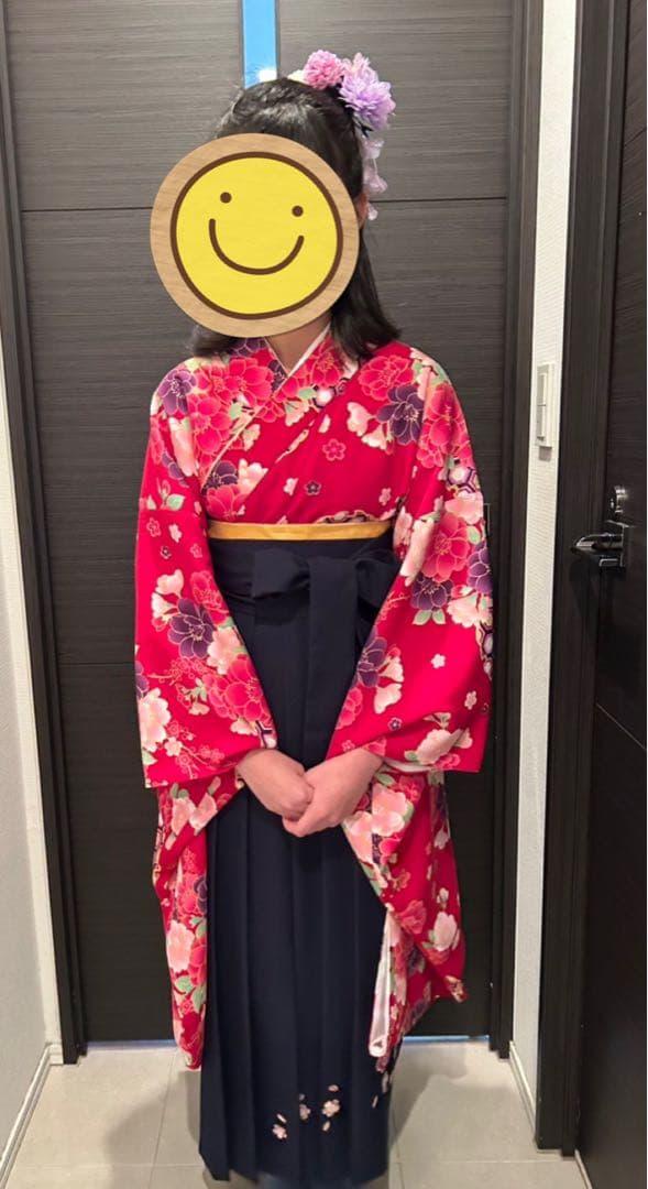 【アリサナ】卒業式袴一式 （160cm）+ブーツ（23.5cm位）+髪飾り