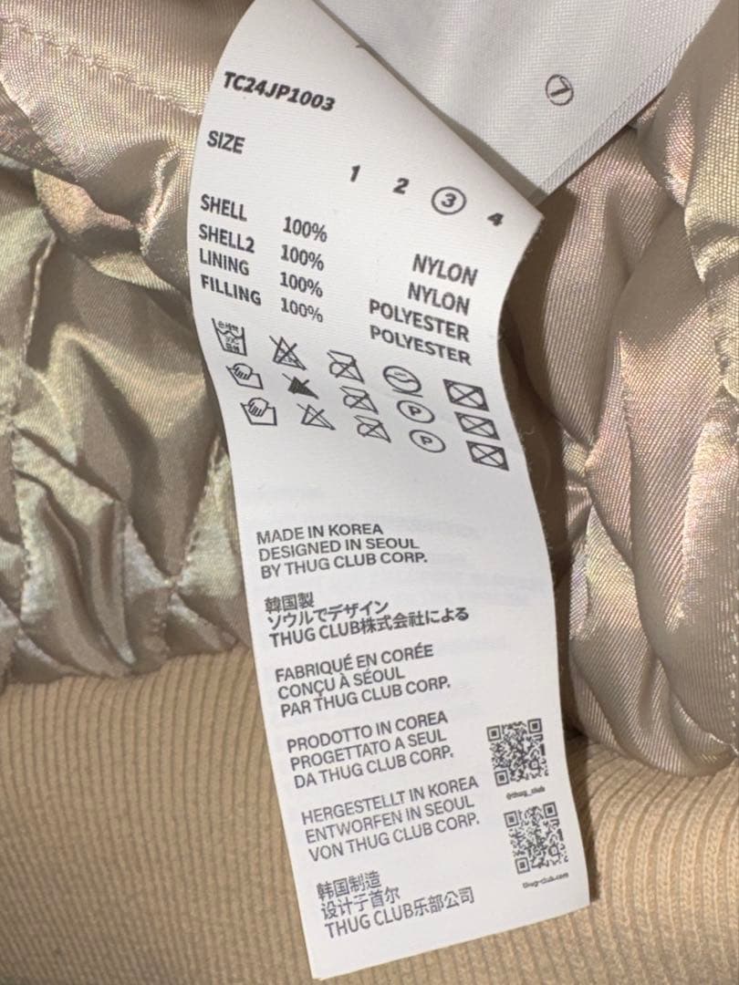 【かっきー】THUG CLUB サグクラブ ダブルジップボンバー