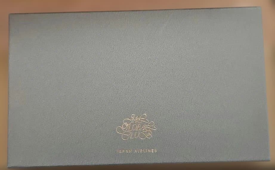 JAL レザー名札 ギフトボックス付き