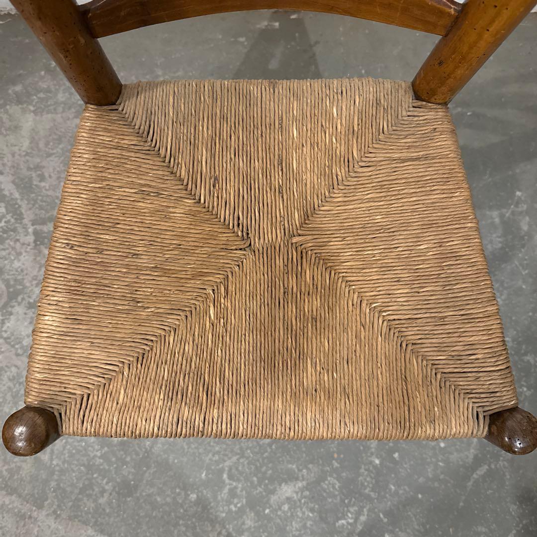 ヴィンテージ　ダイニングチェア　カフェチェア　藁座面　1