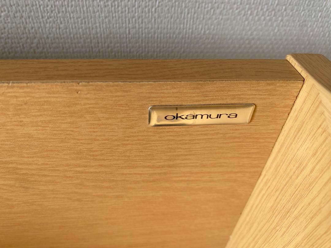 オカムラ学習机セット（学習机-ライト付、椅子、ラック）