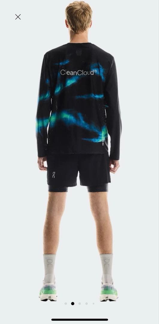 ON ウェア長袖Tシャツ ブラック・グラデーション海外Ｍサイズ