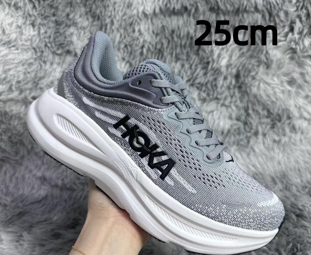 HOKA ONE ONE BONDI9 ボンダイ9スニーカー グレー25cm