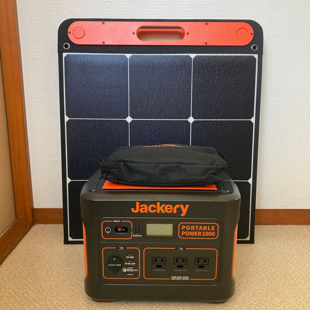 Jackery ポータブル電源1000ソーラーパネル100w未使用