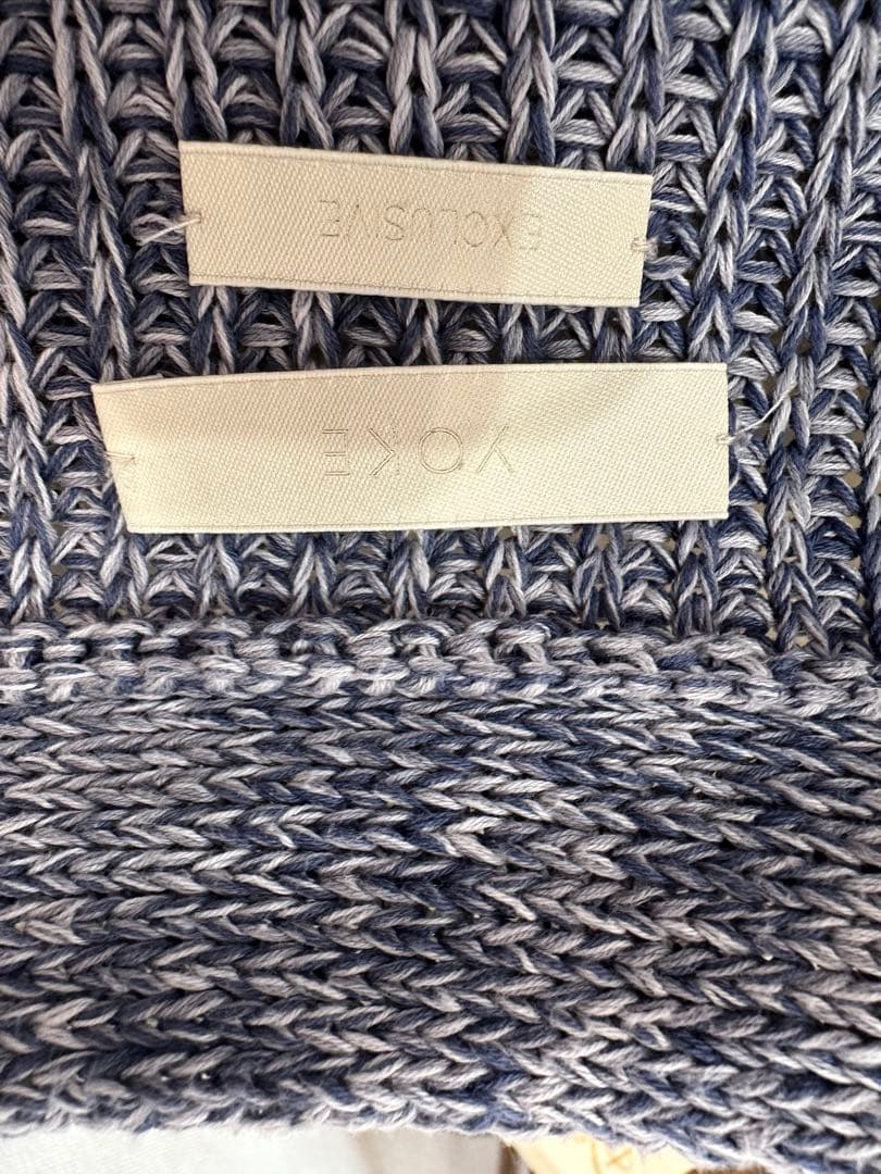 トップス yoke 5G Connecting Rib Cardigan