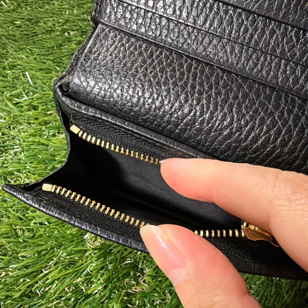 GUCCI＊GG マーモント レザー 二つ折り 財布
