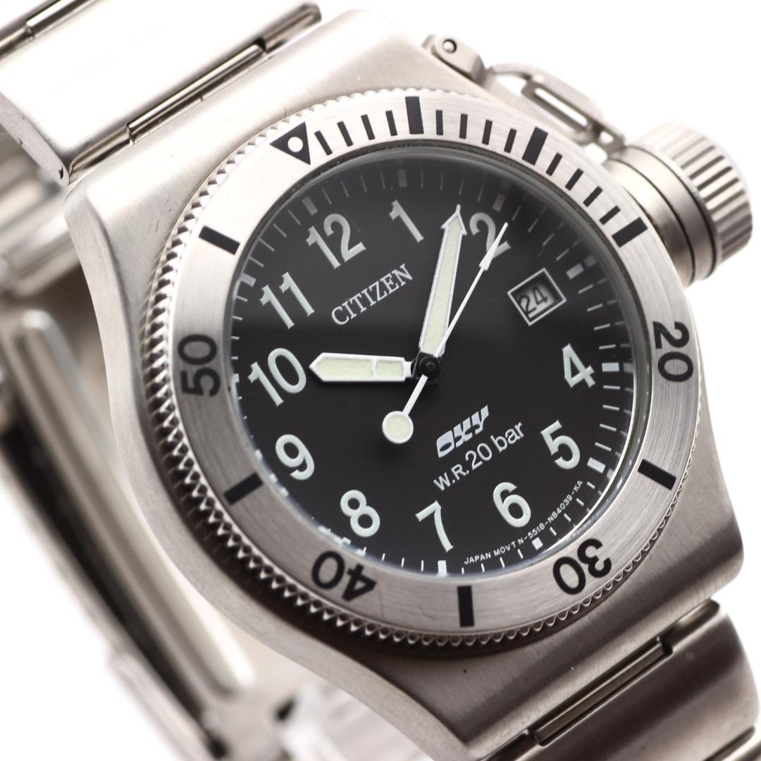 希少 CITIZEN OXY ミリタリーウォッチ NHK非売品 メンズ 腕時計