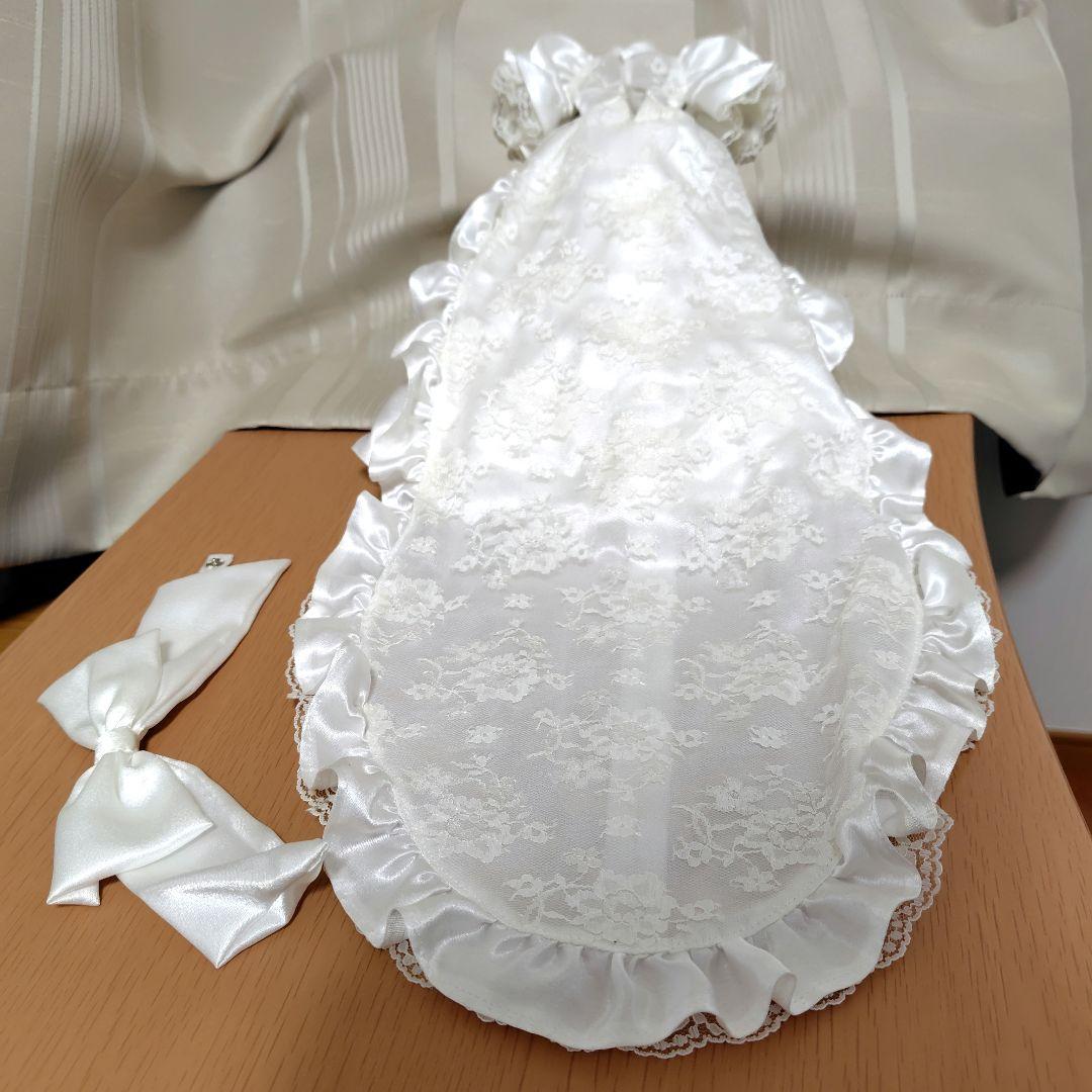 ハンドメイド ジェニーサイズのホワイトウェディングドレス