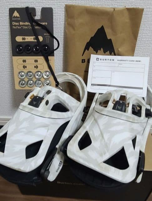 Burtoメンズ ステップオンバインディング Sサイズ ホワイト/ブラック