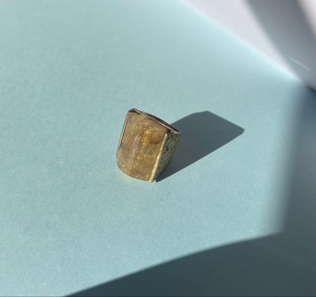 ルチルクォーツリング⭐︎ヴィンテージ⭐︎11号