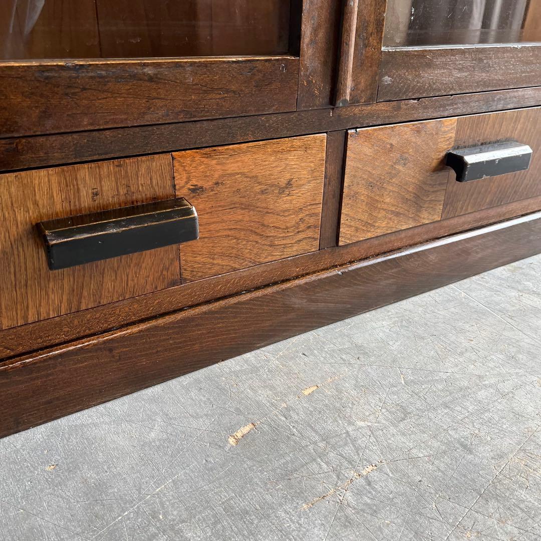 アンティーク ガラス 戸棚 チェスト キャビネット 飾り棚 昭和レトロ z395