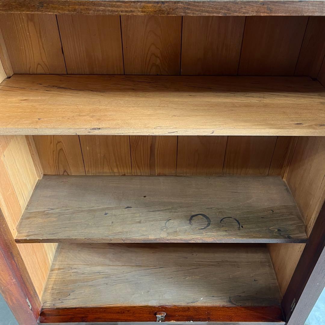 アンティーク ガラス 戸棚 チェスト キャビネット 飾り棚 昭和レトロ z395