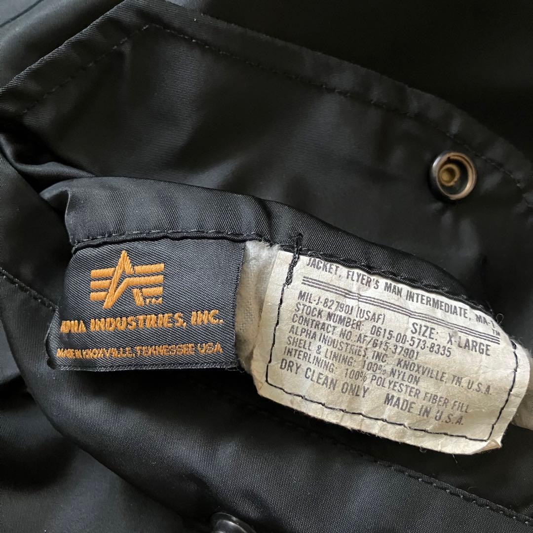 ジャケット・アウター 80s90s ALPHA MA-1 bomber jkt black IDEAL