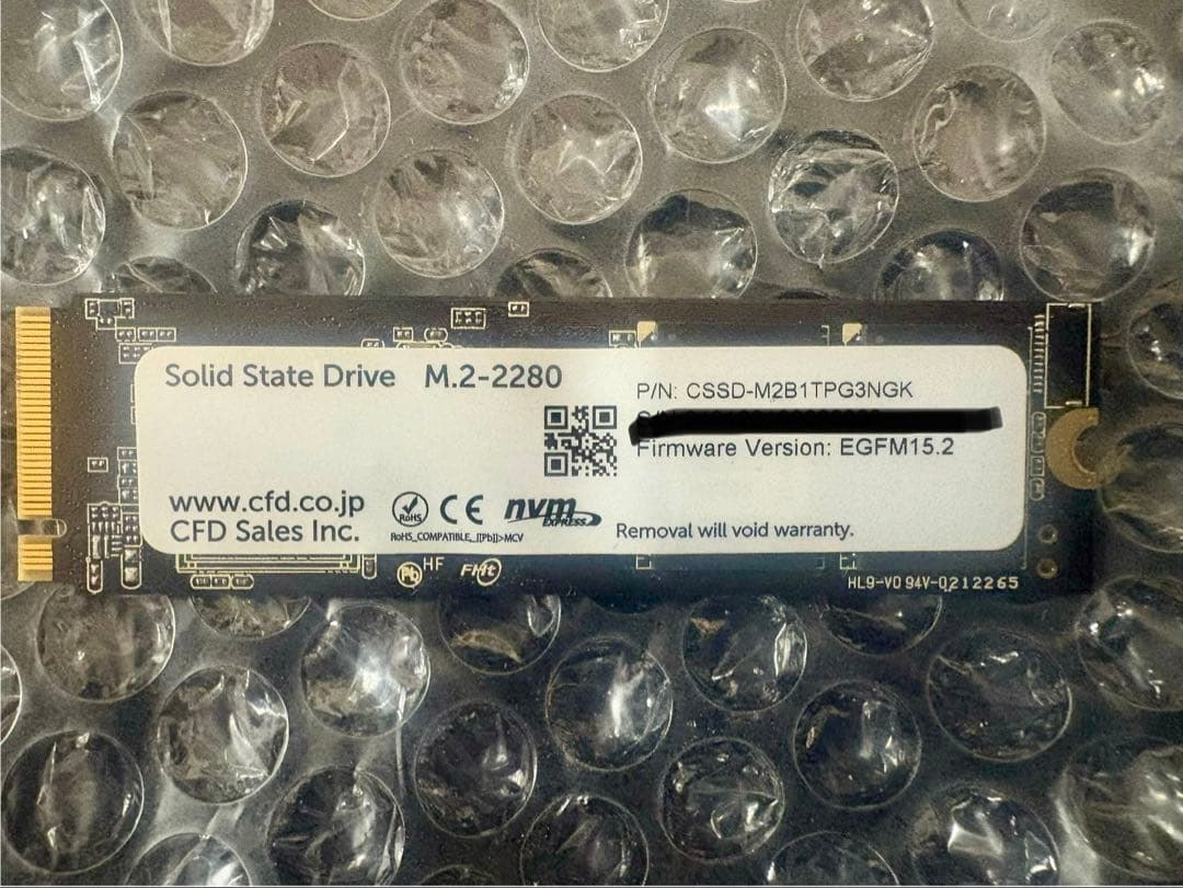 内蔵型SSD CFD M.2 SSD 1TB PCIe Gen4 x4 windows11