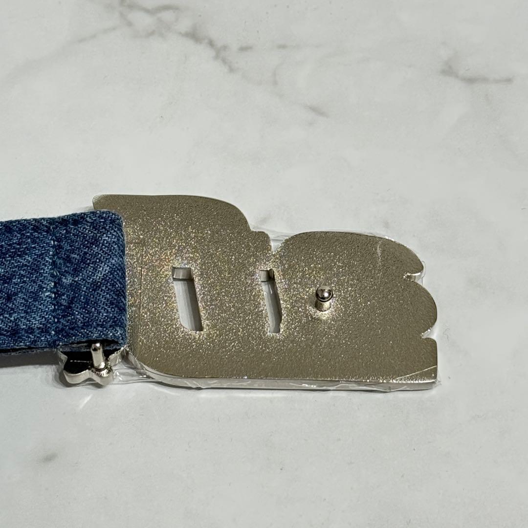 【未使用品】 AFB ロゴバックル デニム ベルト Mサイズ / 80～85cm