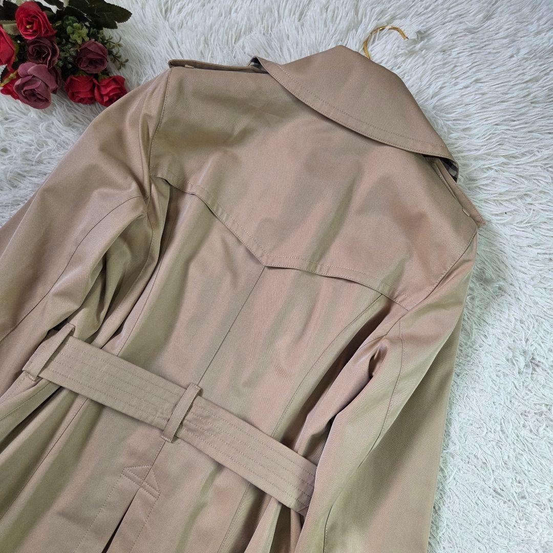 極美品 バーバリー トレンチコート 希少サイズ L ノバチェック ハニーベージュ