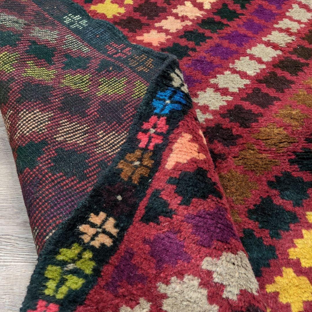 トライバルラグ　バルーチ　手織り絨毯　アフガニスタン