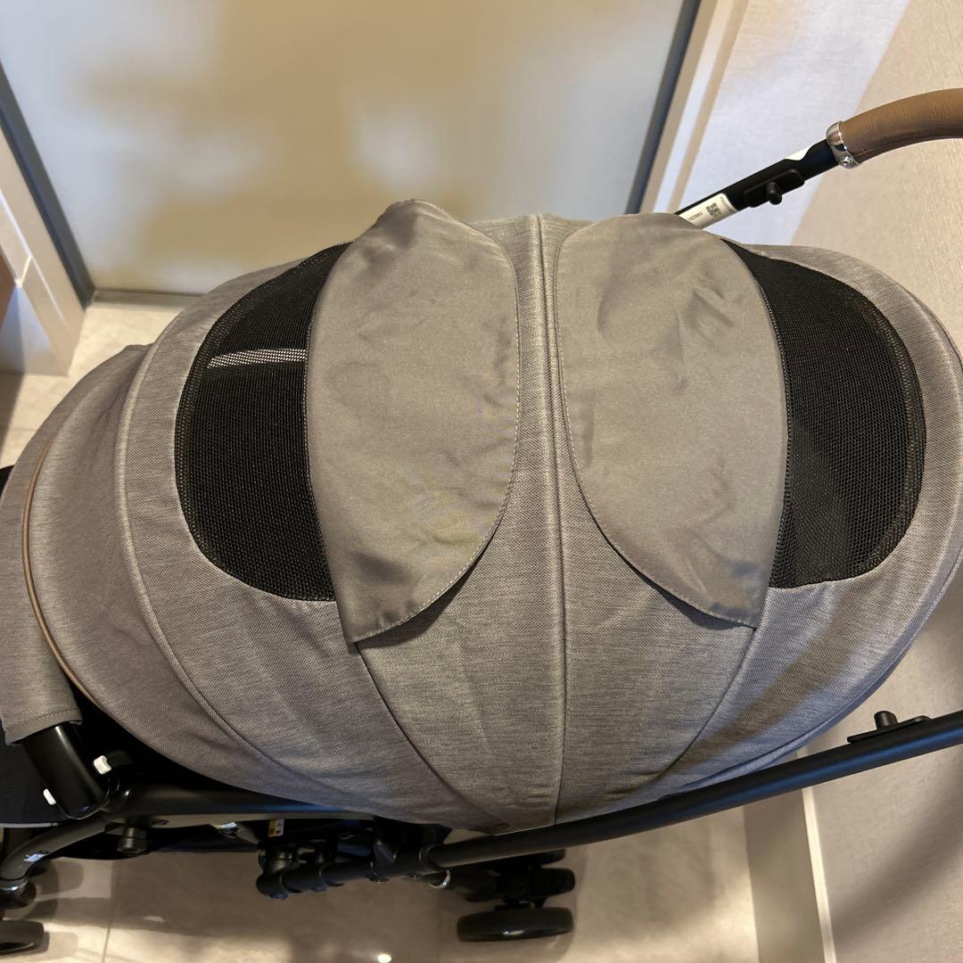 ラクーナクッションフリーAC グレー 2023 Ａ型ベビーカー レインカバー