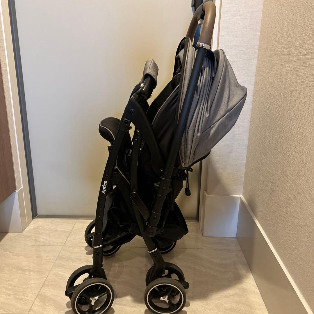 ラクーナクッションフリーAC グレー 2023 Ａ型ベビーカー レインカバー