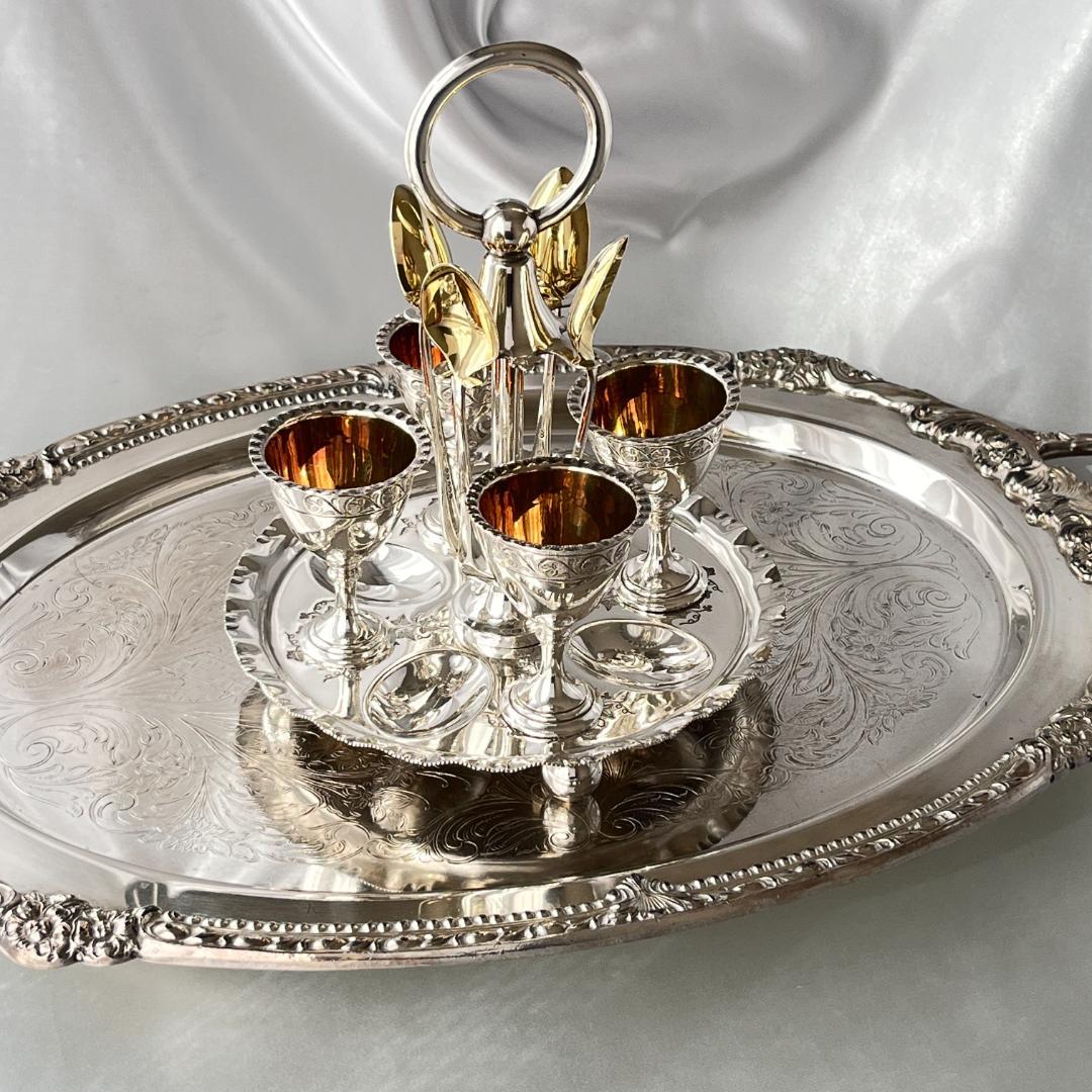 【DANIEL ARTER】 エッグセット エッグカップ / スプーン 豪奢！！