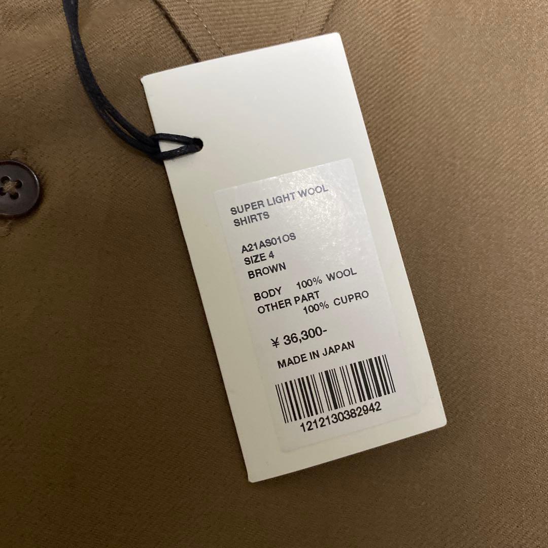 トップス AURALEE SUPER LIGHT WOOL SHIRTS