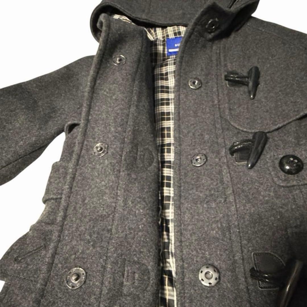 【美品】バーバリーブルーレーベル ダッフルコート ノバチェック ショート丈 36