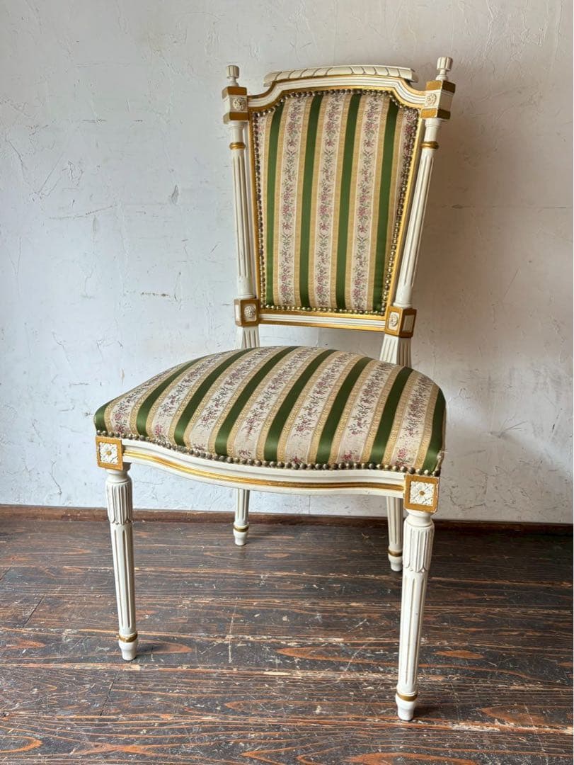 asdf＊椅子 インテリア イギリス アンティーク チェアー 白家具