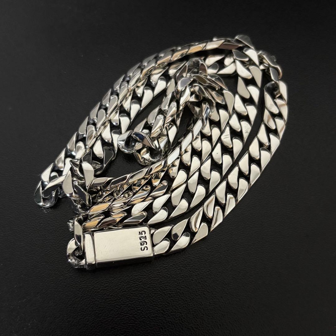 【S925刻印】US輸入　シルバーチェーンネックレス　ヴィンテージ　メキシカン