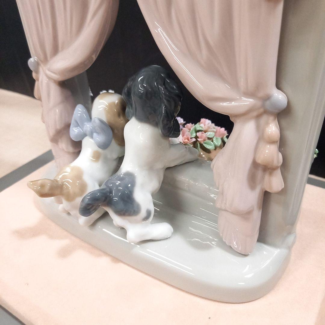 LLADRO リヤドロ 可愛いながめ ガラスケース付き 一部欠けあり