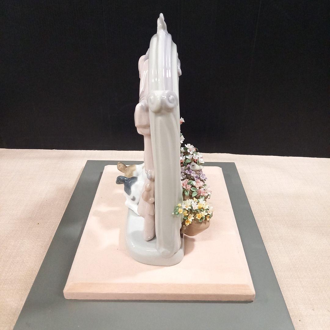 LLADRO リヤドロ 可愛いながめ ガラスケース付き 一部欠けあり