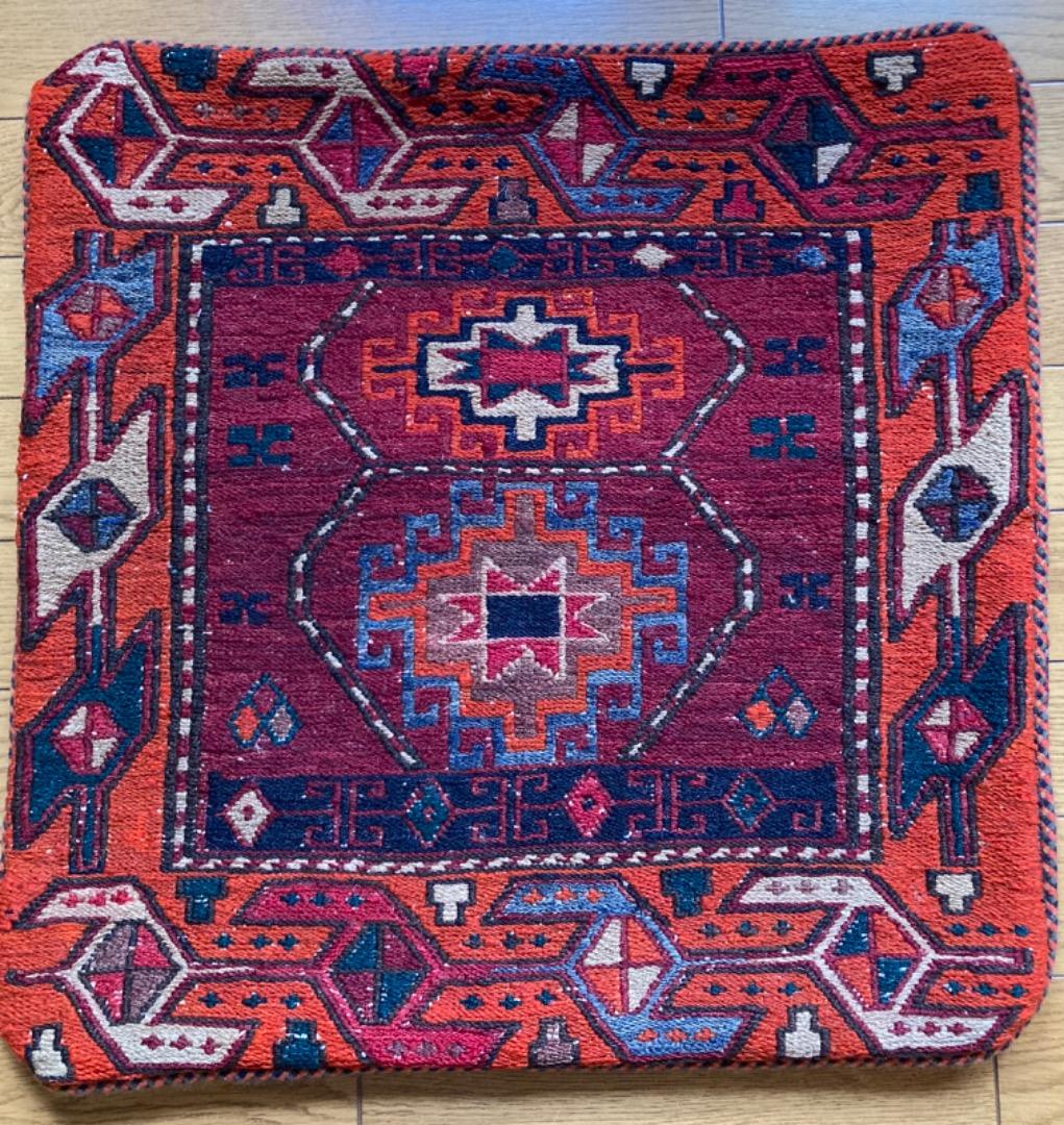 オールドキリムクッションカバー 50cm×50cm No. 394