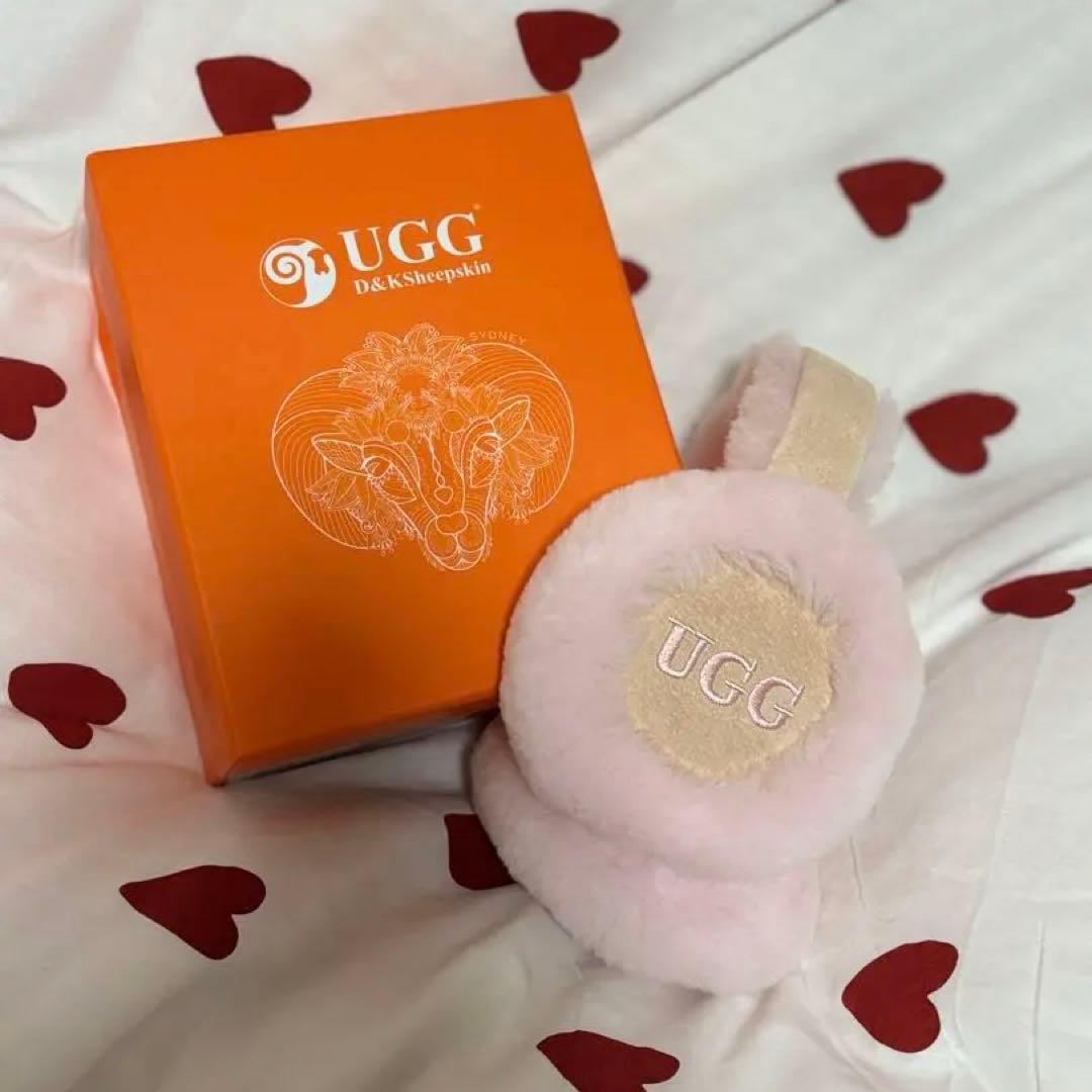UGG オーストラリア シープスキン イヤーマフ ピンク