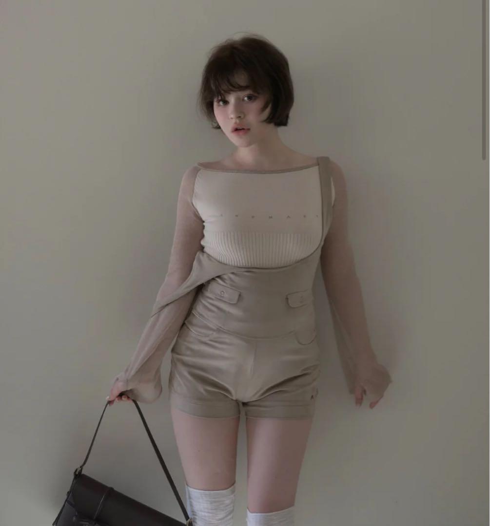 トップス andmary Amari knit tops mocha brown