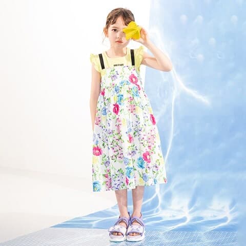 ANNA SUI MINI 半袖サロペットワンピース 140センチ