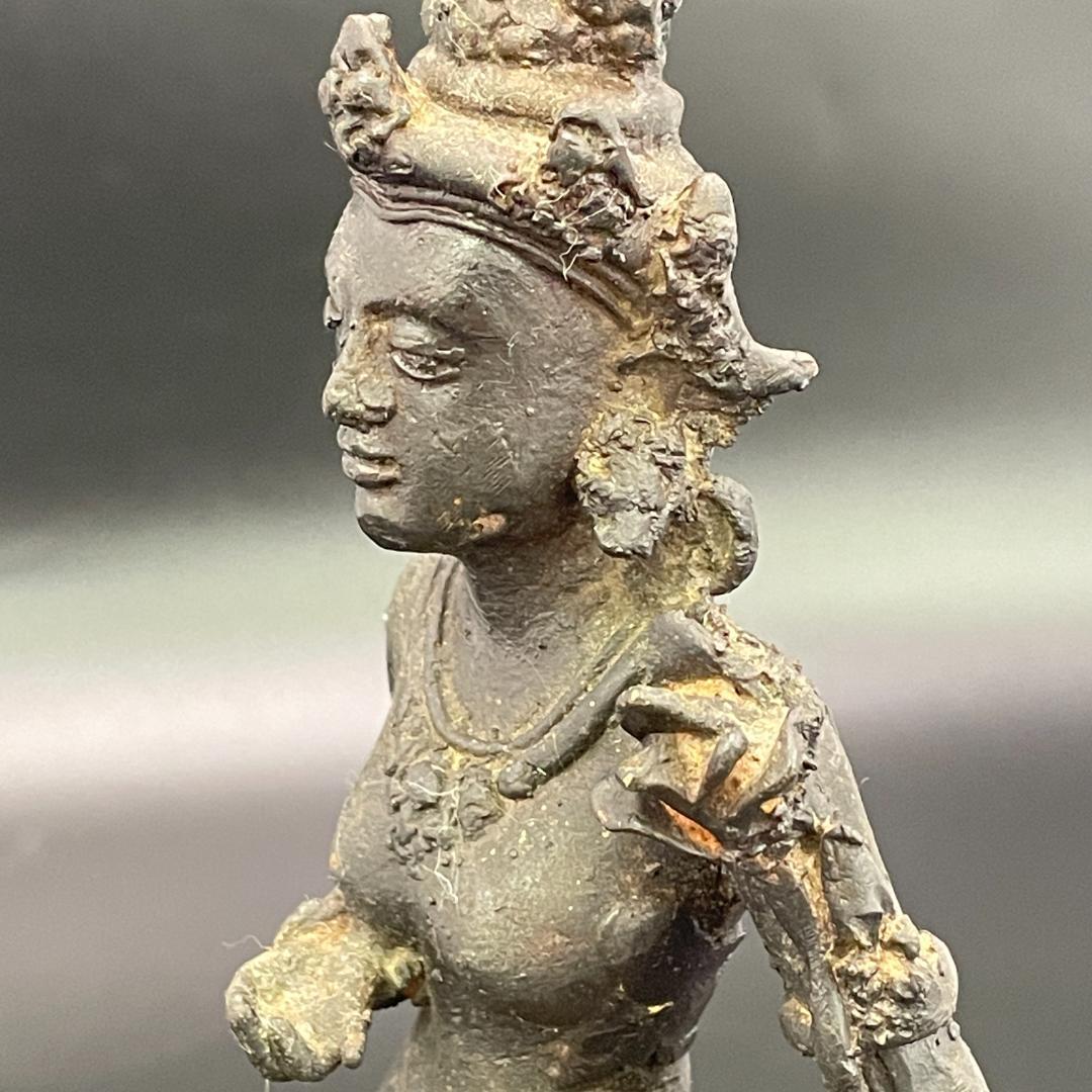 銅製 仏像 仏教美術 チベット仏教 立像 時代物 高さ約26.5cm SA26