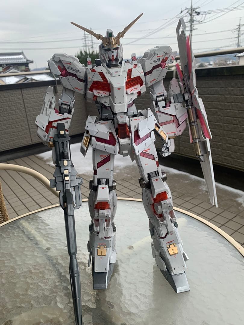 メガサイズ　1/48 ユニコーンガンダム、オマケHG グフとSDザク、ジャンク品