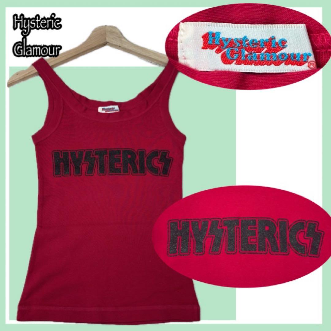 ✨美品✨ヒステリックグラマー タンクトップ ロゴ グリッター プリント