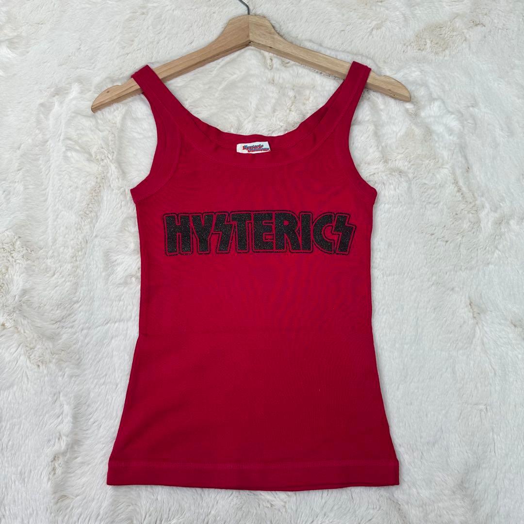✨美品✨ヒステリックグラマー タンクトップ ロゴ グリッター プリント
