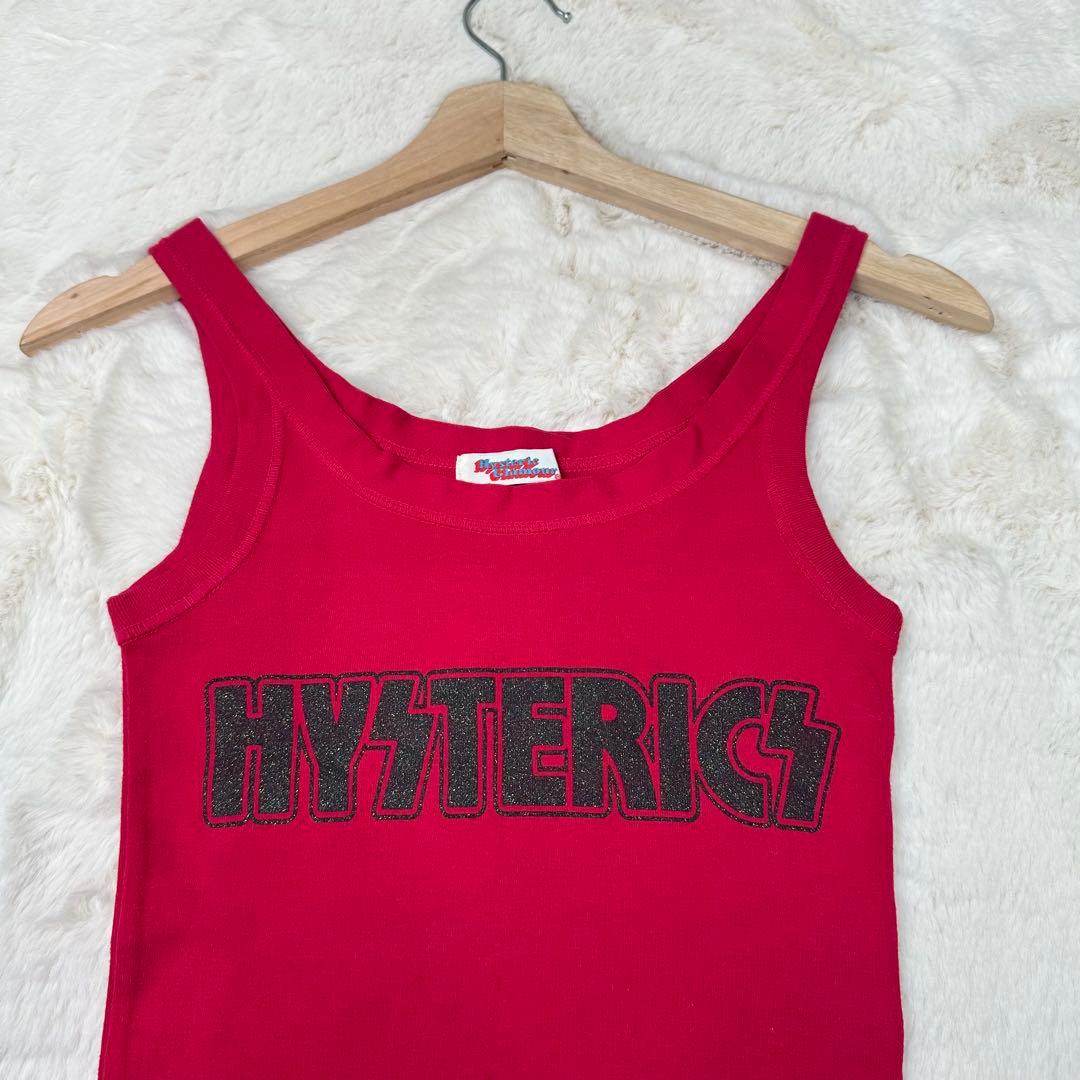 ✨美品✨ヒステリックグラマー タンクトップ ロゴ グリッター プリント