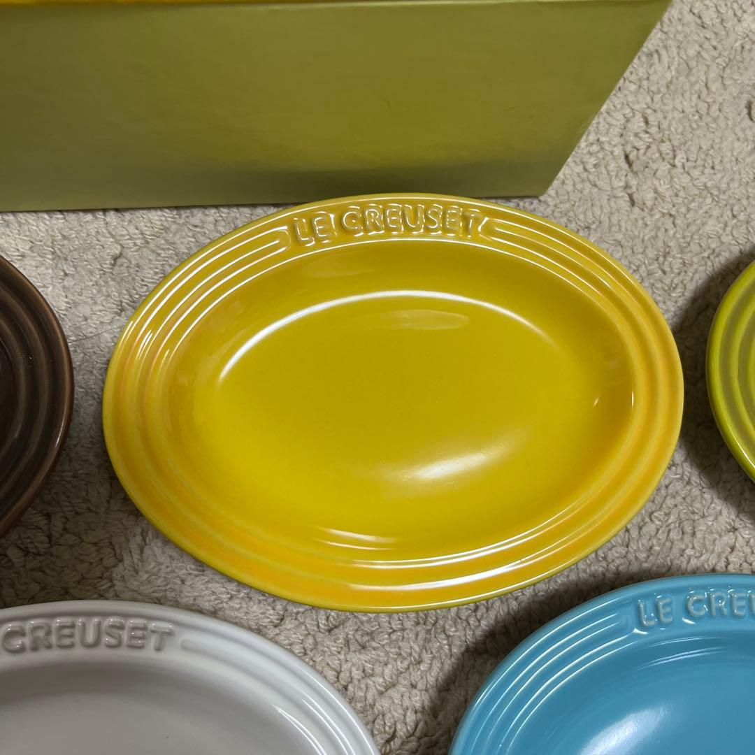 LE CREUSET ミニ・オーバル・プレート（5枚セット ）クールパレット