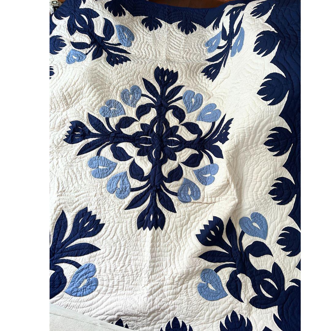 ハワイアンキルトベッドカバー アンスリウムソファーカバー  タペストリー