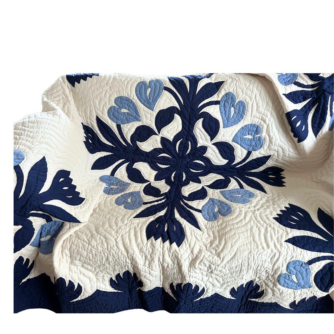 ハワイアンキルトベッドカバー アンスリウムソファーカバー  タペストリー