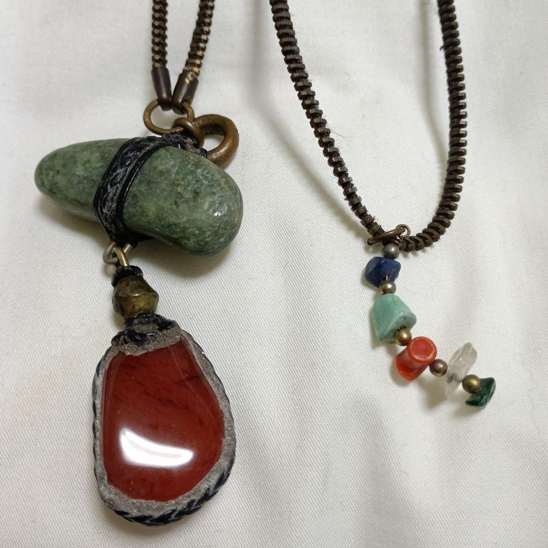 天然石ペンダントネックレス