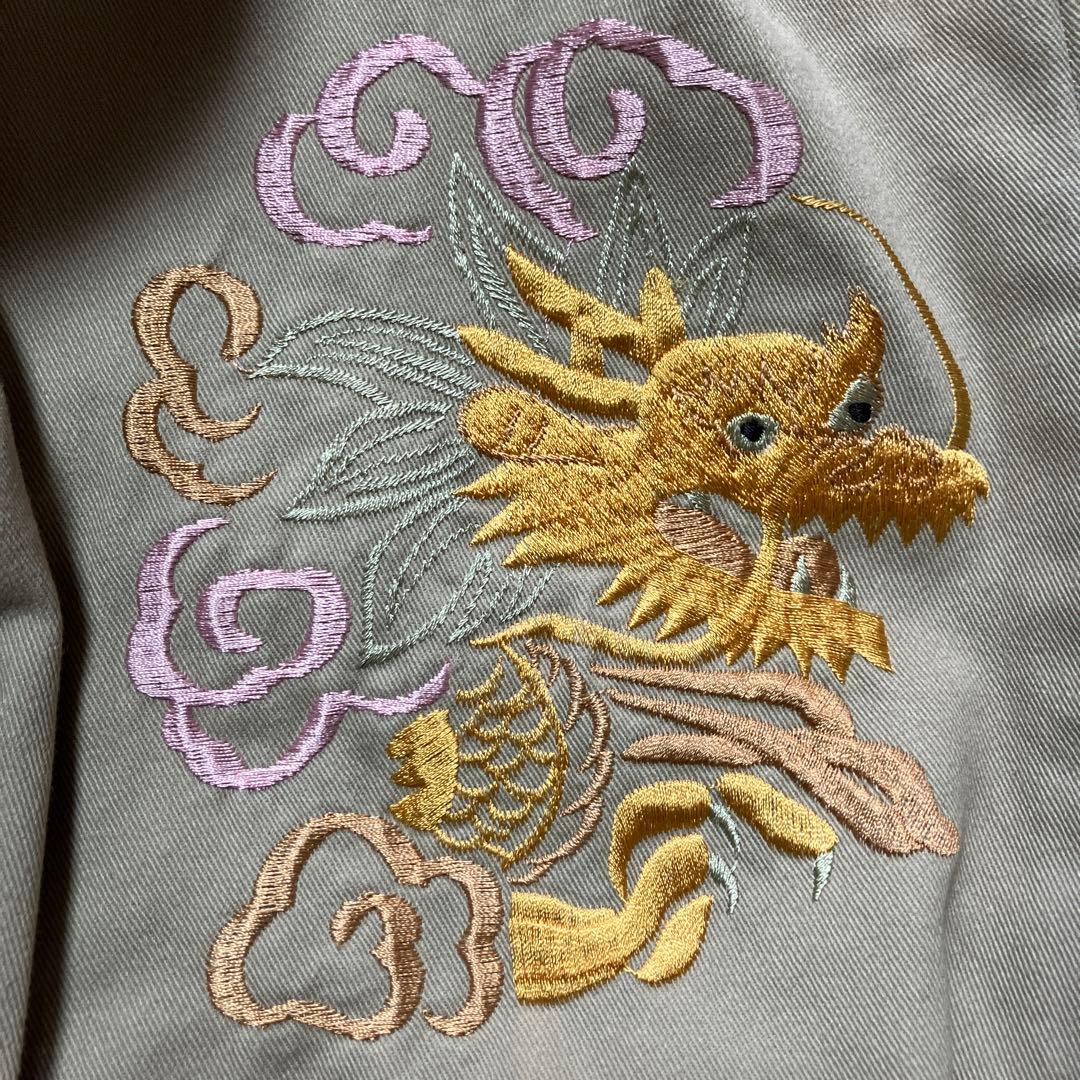 テーラー東洋　スカジャン　リバーシブル　別珍　襟付き　沖縄　和柄　龍　竜　鷲　鷹