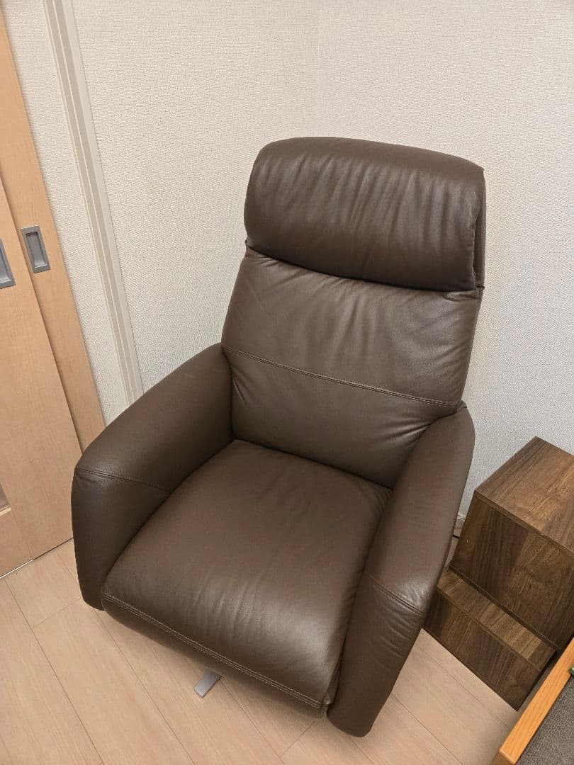 ブラウン レザー リクライニングチェア