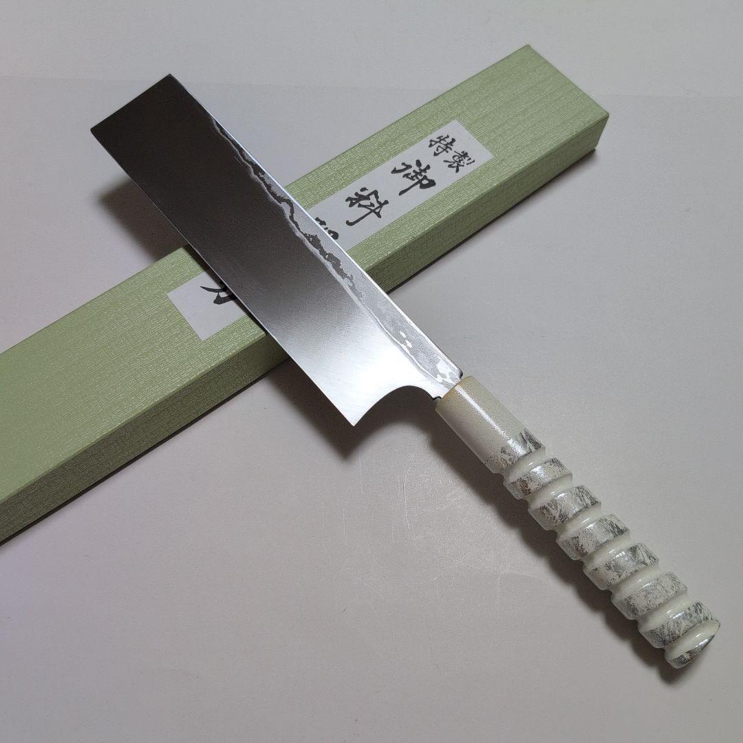 片刃包丁　角型薄刃　北岡英雄作